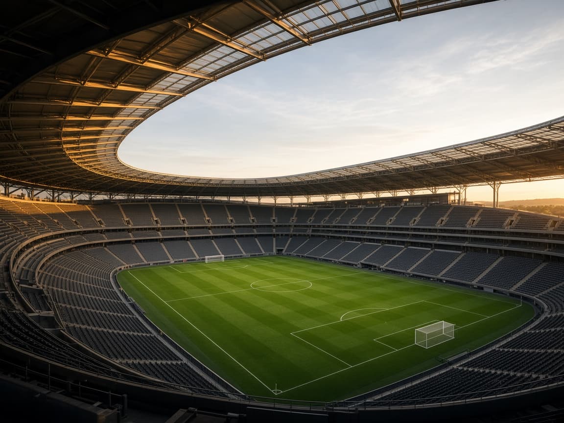 Illustration : tribunes et pelouse d'un stade